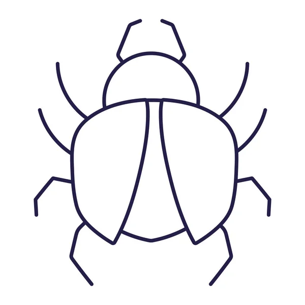 만화 선형 아이콘 스타일의 곤충 — 스톡 벡터