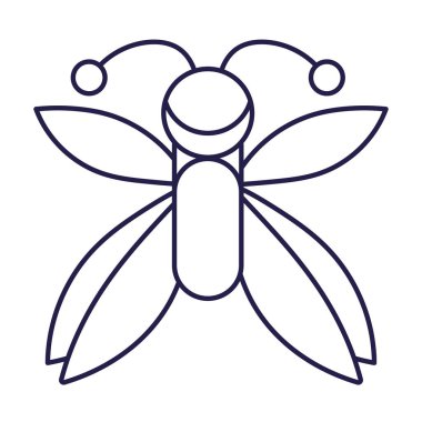 Çizgi film simgesi biçiminde kanatlı böcek hayvanı