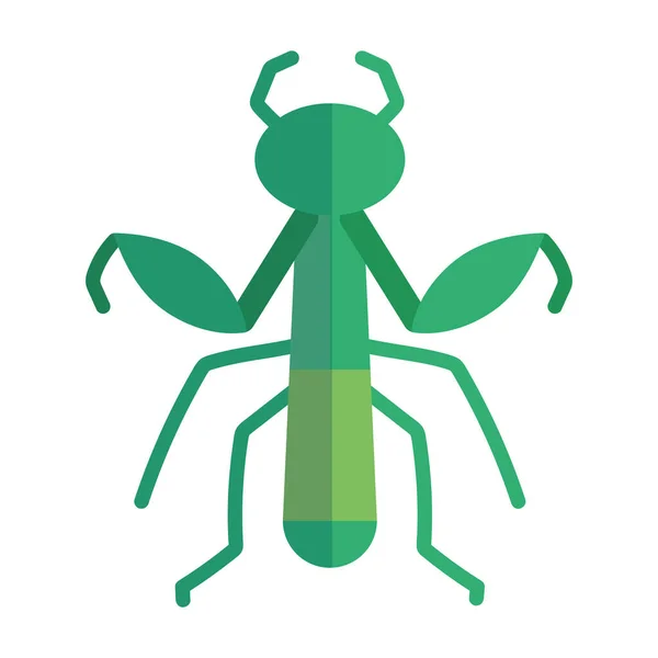 Animal insecte mantis dans le style icône plat dessin animé — Image vectorielle