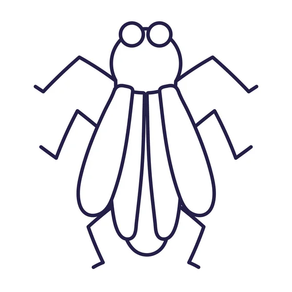 Insect dier in cartoon, lijn pictogram stijl — Stockvector