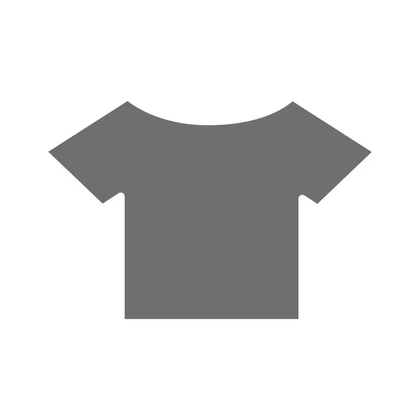 Winkelen kleding shirt handel in silhouet stijl pictogram — Stockvector