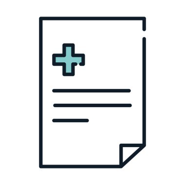 Sağlık tıbbi belge satırı ve doldur