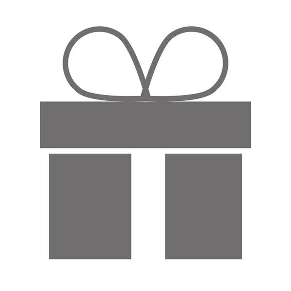 Caja de regalo celebración fiesta silueta icono de estilo — Vector de stock