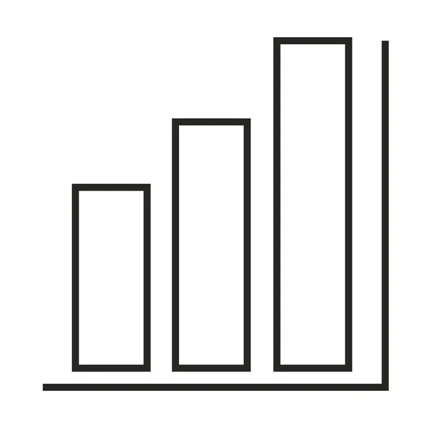 Strategia di marketing digitale diagramma di statistica icona linea — Vettoriale Stock