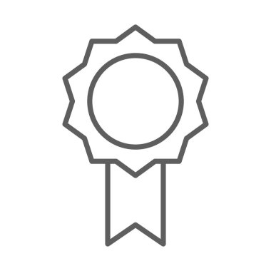 Rosette kalitesi ödülü ince çizgi biçimi simgesi
