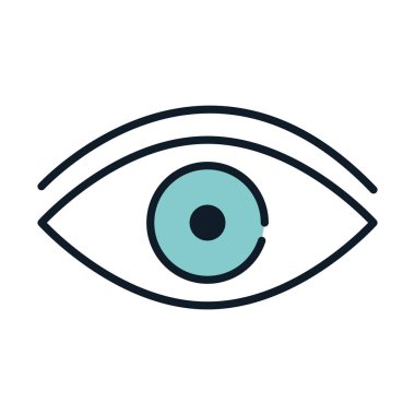 Sağlıklı tıbbi görsel optik çizgi ve doldur