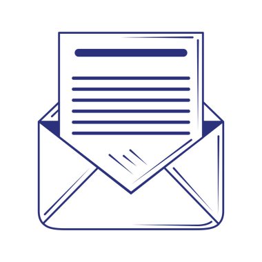 Sosyal medya e- posta uygulaması mavi satır doldurma biçimi