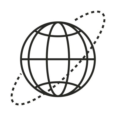 dijital pazarlama dünyası bağlantı çizgisi simgesi