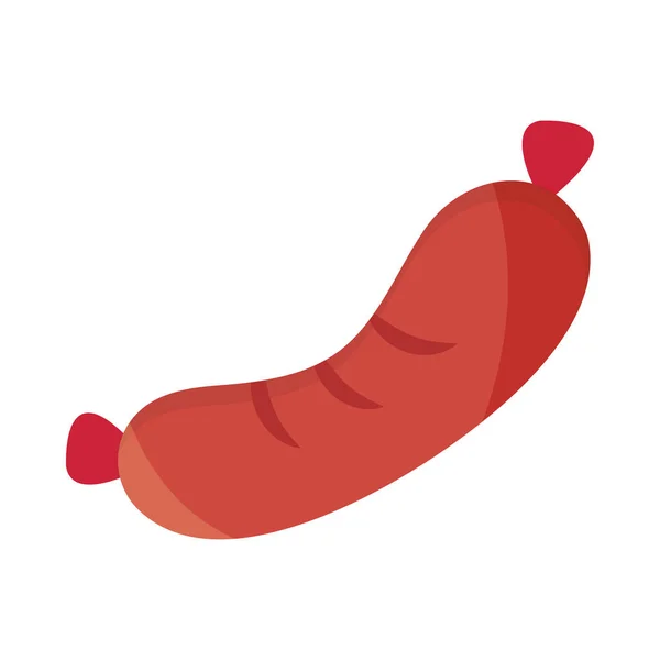 Menu fast food salsiccia in cartone animato icona piatta — Vettoriale Stock