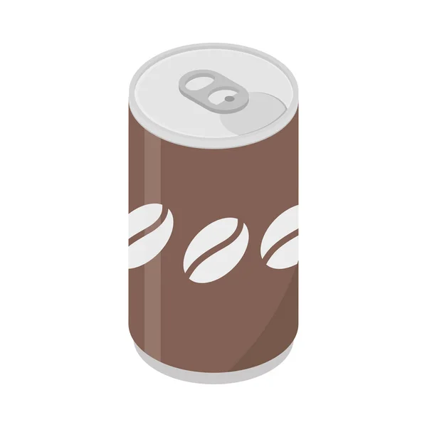 Káva plechovka studený nápoj izometrické ikony design — Stockový vektor