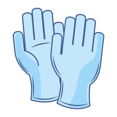 covid 19 coronavirus soruşturma eldivenleri ekipman önleme mavi simge