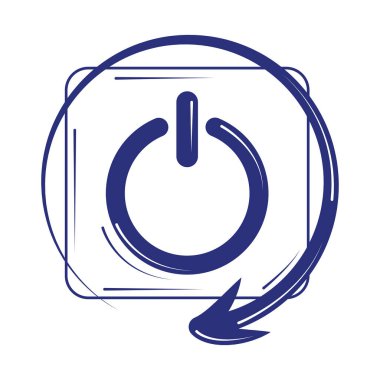 Sosyal medya başlangıç düğmesi mavi satır doldurma biçimi