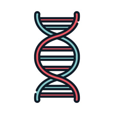 Sağlık Medikal DNA molekülü genetik çizgi ve dolgu