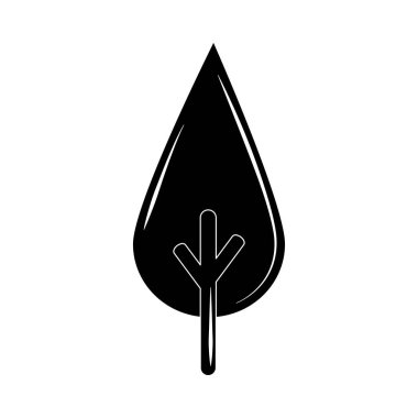 Ağaç doğası bitki silueti simgesi