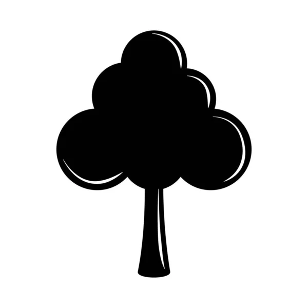 Écologie des arbres silhouette nature icône — Image vectorielle