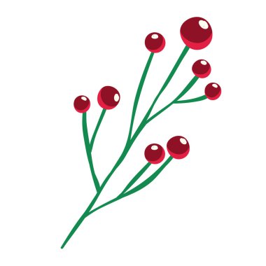 Böğürtlen, doğa dekorasyonu çizgi film ikonu