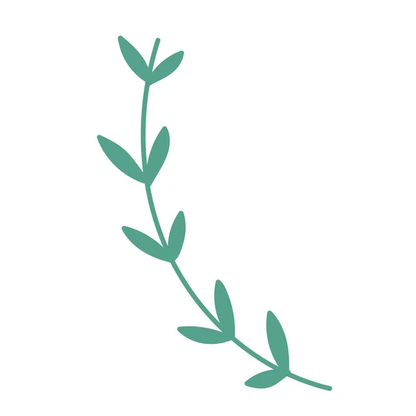 Gałąź roślinność liście ikona przyrody — Wektor stockowy