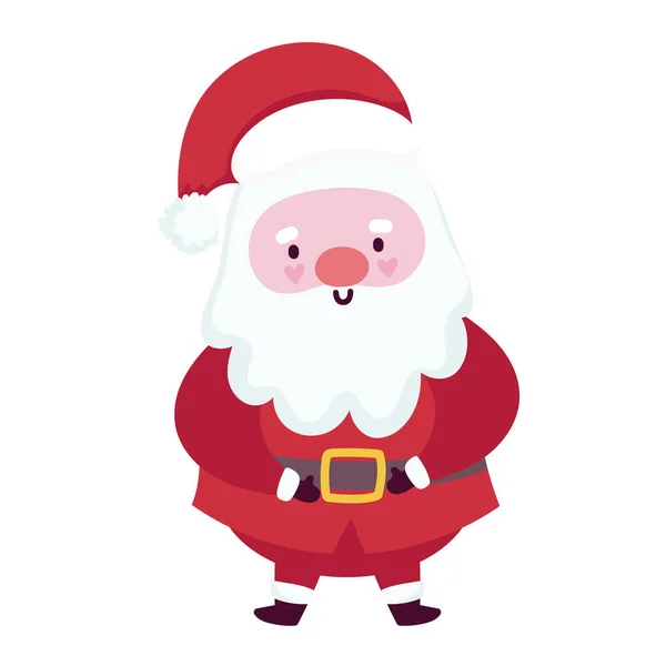 Frohe Weihnachten Weihnachtsmann Charakter Cartoon-Ikone — Stockvektor