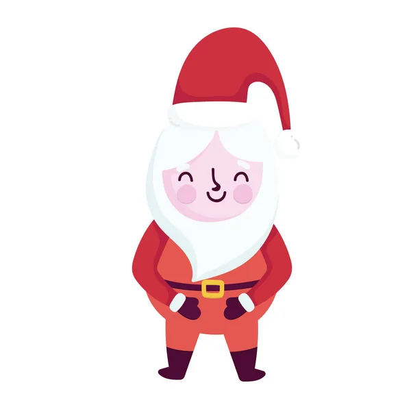 Feliz Navidad Santa Claus personaje icono de dibujos animados — Archivo Imágenes Vectoriales