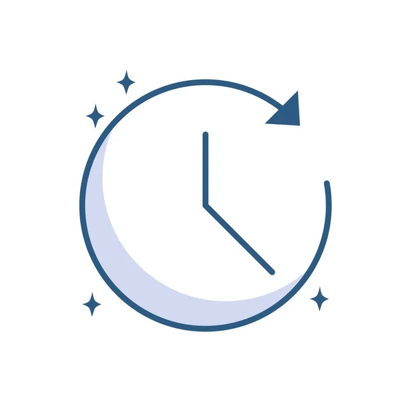 Relógio de todos os ícone de estilo linha do tempo —  Vetores de Stock