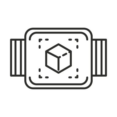 Artırılmış gerçeklik giyilebilir akıllı saat 3d görünüm çizgisi biçimi