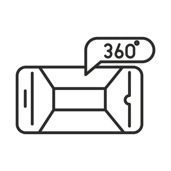 Augmented Reality mobiler 360-Grad-Rundumblick — Stockvektor
