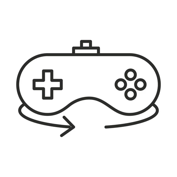 拡張現実制御ゲームパッド機器ラインスタイル — ストックベクタ