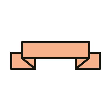 kurdele süsü ve dekorasyon kutlama partisi, çizgi ve dolgu stili