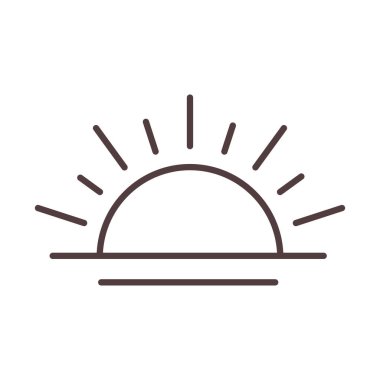 Hava günbatımı mevsimi yaz çizgisi simgesi tarzı