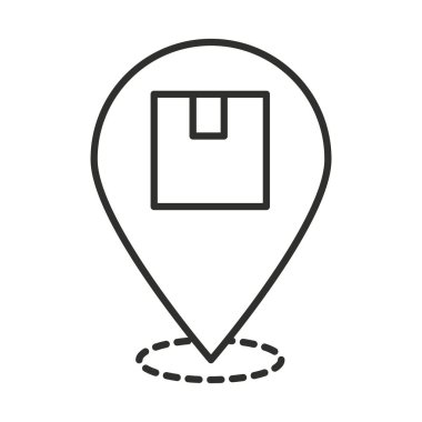 teslimat gps navigasyon konumu pin kutusu satır tasarımı