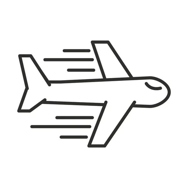高速配達飛行機輸送ラインスタイルのデザイン — ストックベクタ