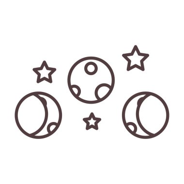 meteoroloji aşamaları ve yıldız çizgisi simge biçimi