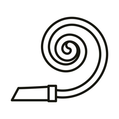 Mutlu yıllar parti ıslık kutlaması partisi, çizgi simgesi tarzı