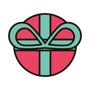 Doğum günün kutlu olsun, en iyi manzara hediye kutusu. Yay kutlaması partisi, sıra ve dolgu stili.