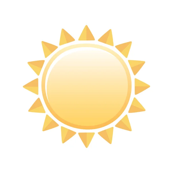 Tempo verão sol céu estação quente ícone isolado imagem —  Vetores de Stock