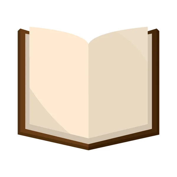 Bibliotek med öppen bok, utbildning eller lärande — Stock vektor