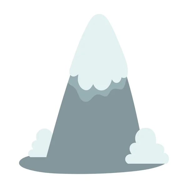 Гірський пік високої природи ландшафтний мультфільм дизайн — стоковий вектор