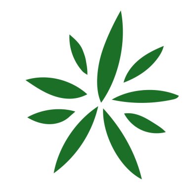 Doğa yeşillik yeşillik bitki simgesi beyaz arkaplan bırakır