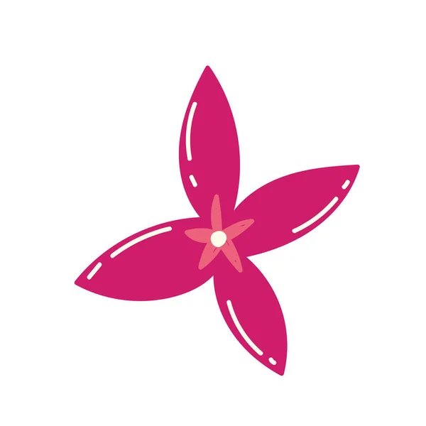Flor rosa pétalos naturaleza decoración icono diseño — Archivo Imágenes Vectoriales