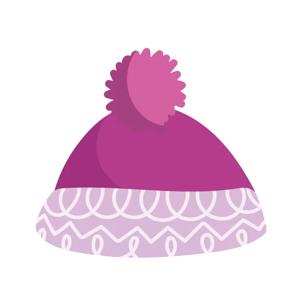 Зимовий капелюх теплий аксесуар випадкова ікона — стоковий вектор