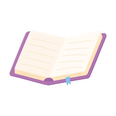 Kitap yer imi sayfalarını aç simge beyaz arkaplanı öğren