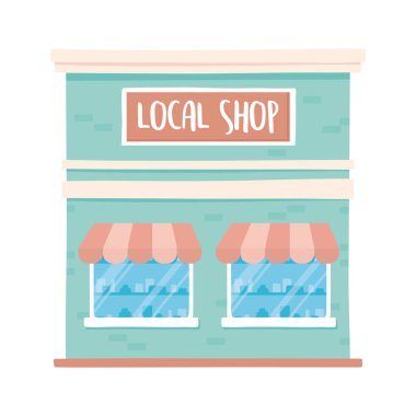 local shop small business, design white background clipart