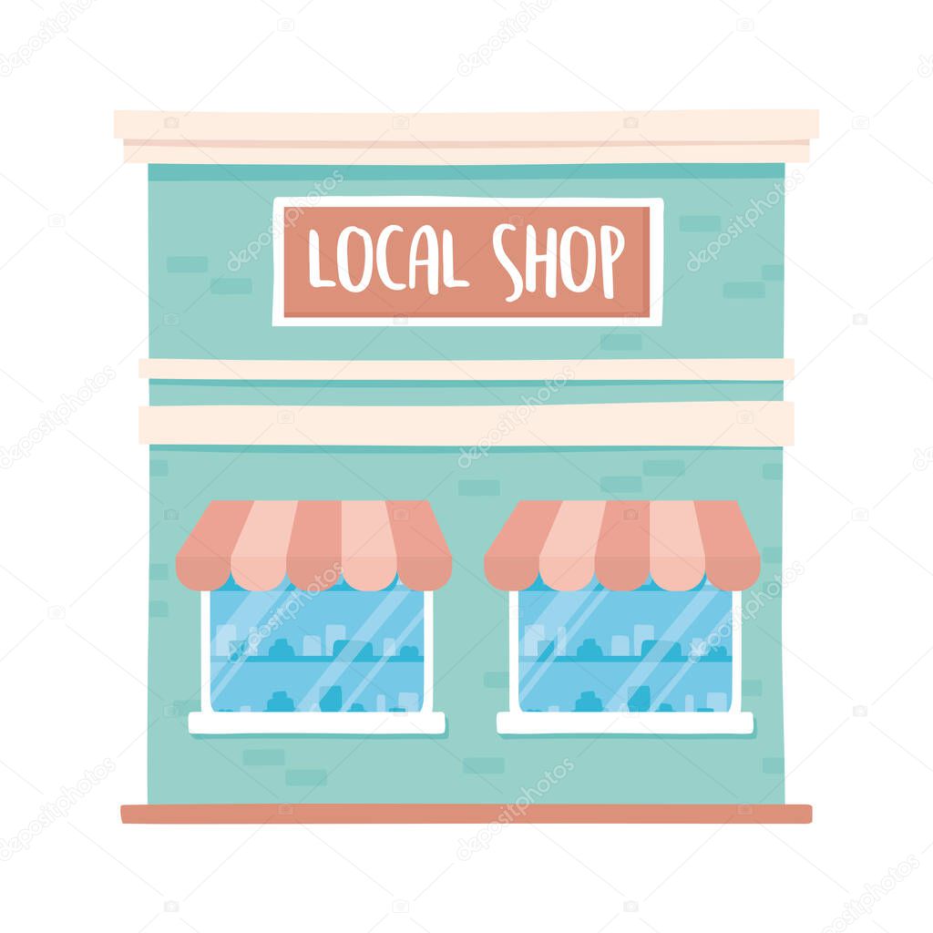 local shop small business, design white background