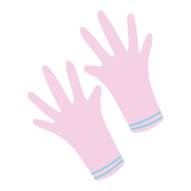 beyaz eldivenler izole vektör tasarımı