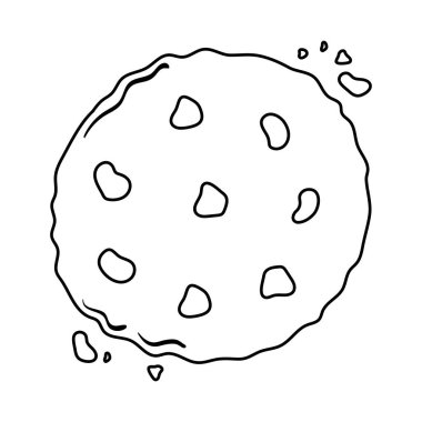 Çikolata parçalı kahvaltı bisküvisi iştah açıcı lezzetli yemekler, ikon tarzı