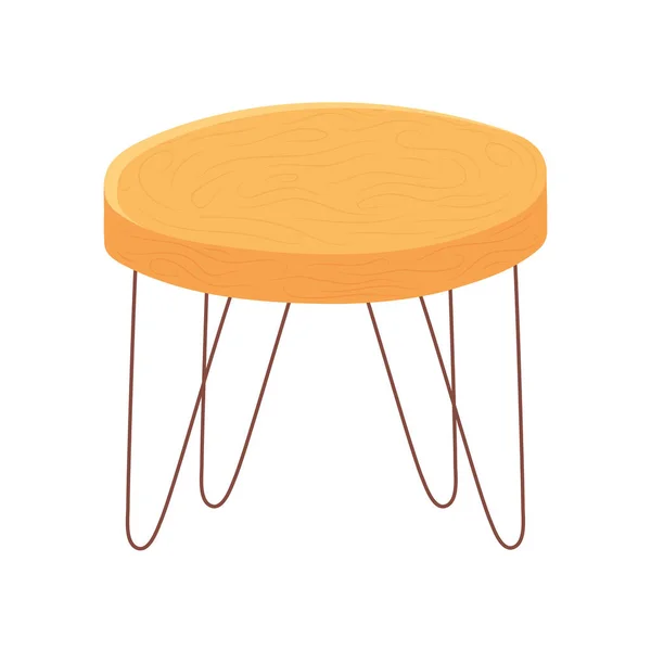 Yuvarlak masa mobilyası çizgi film kızlık zarı stili — Stok Vektör