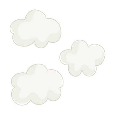 Bulutlar gökyüzü hava tahmini çizgi film tasarımı