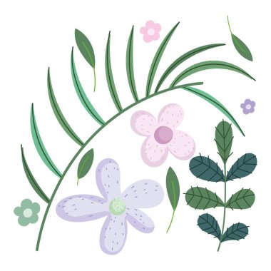 Çiçek yaprağı yaprakları ağaç karikatürünü terk eder