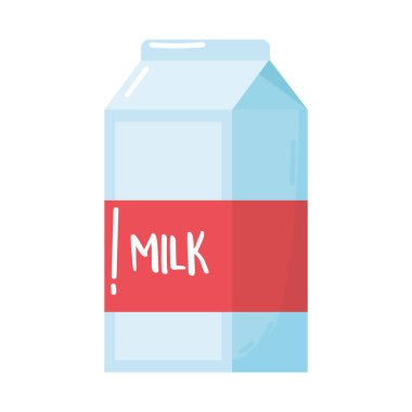 süt kutusu süt ürünü çizgi film simgesi