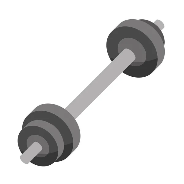 Gym sport barbell weight workout equipment in flat style — Stock Vector